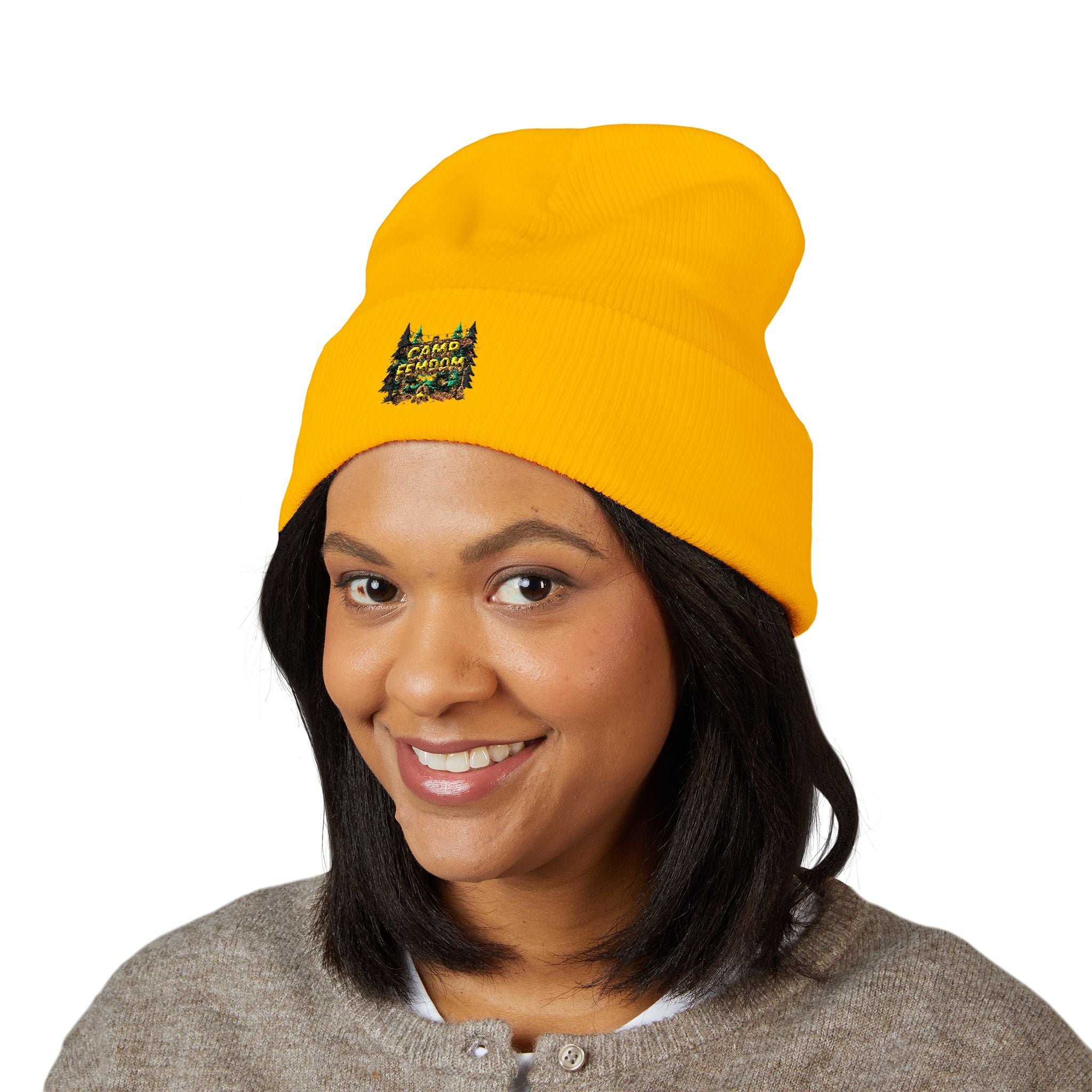Embroidered 'Camp Femdom' Cuffed Beanie