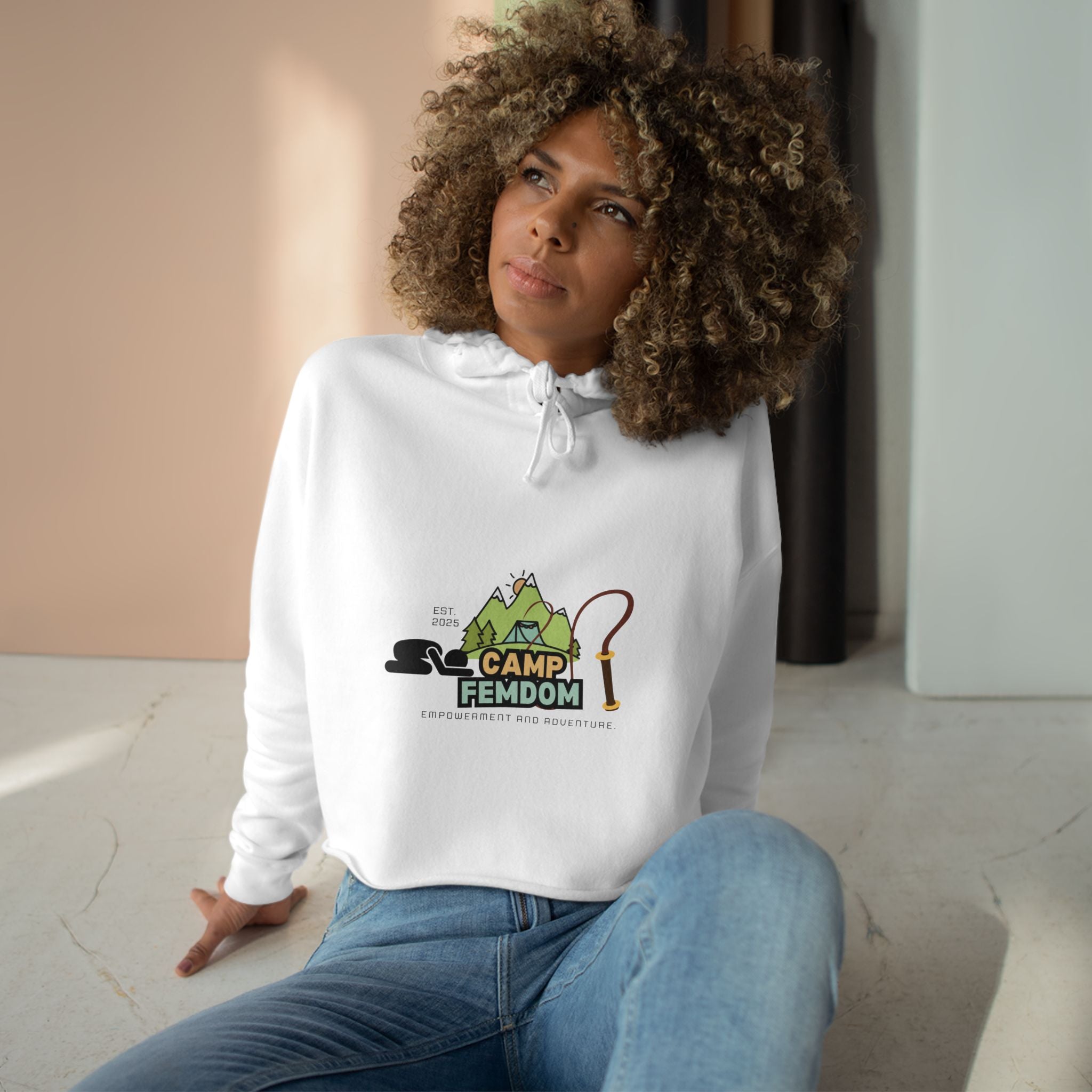 Camp Femdom Logo # 1 Crop Hoodie
