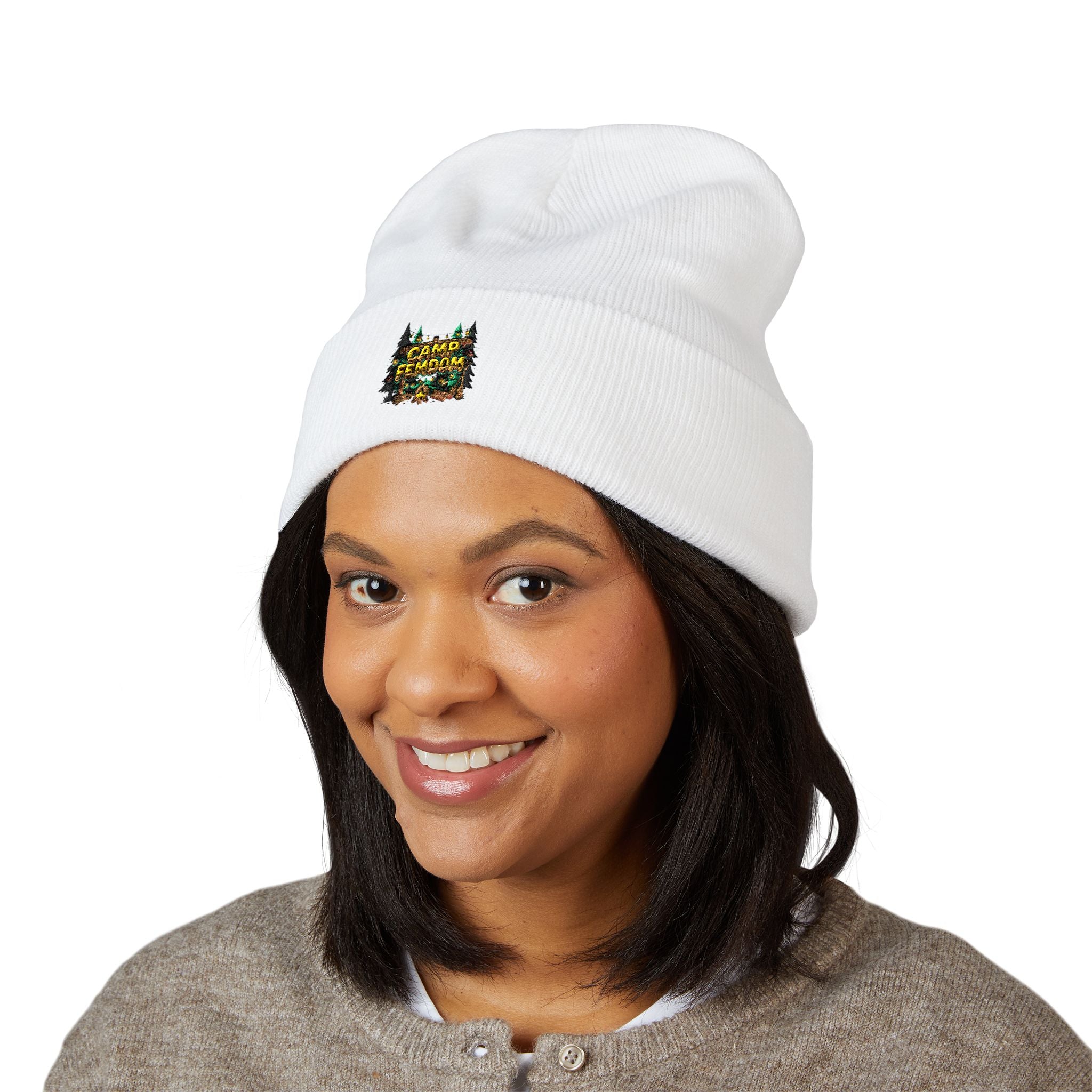 Embroidered 'Camp Femdom' Cuffed Beanie