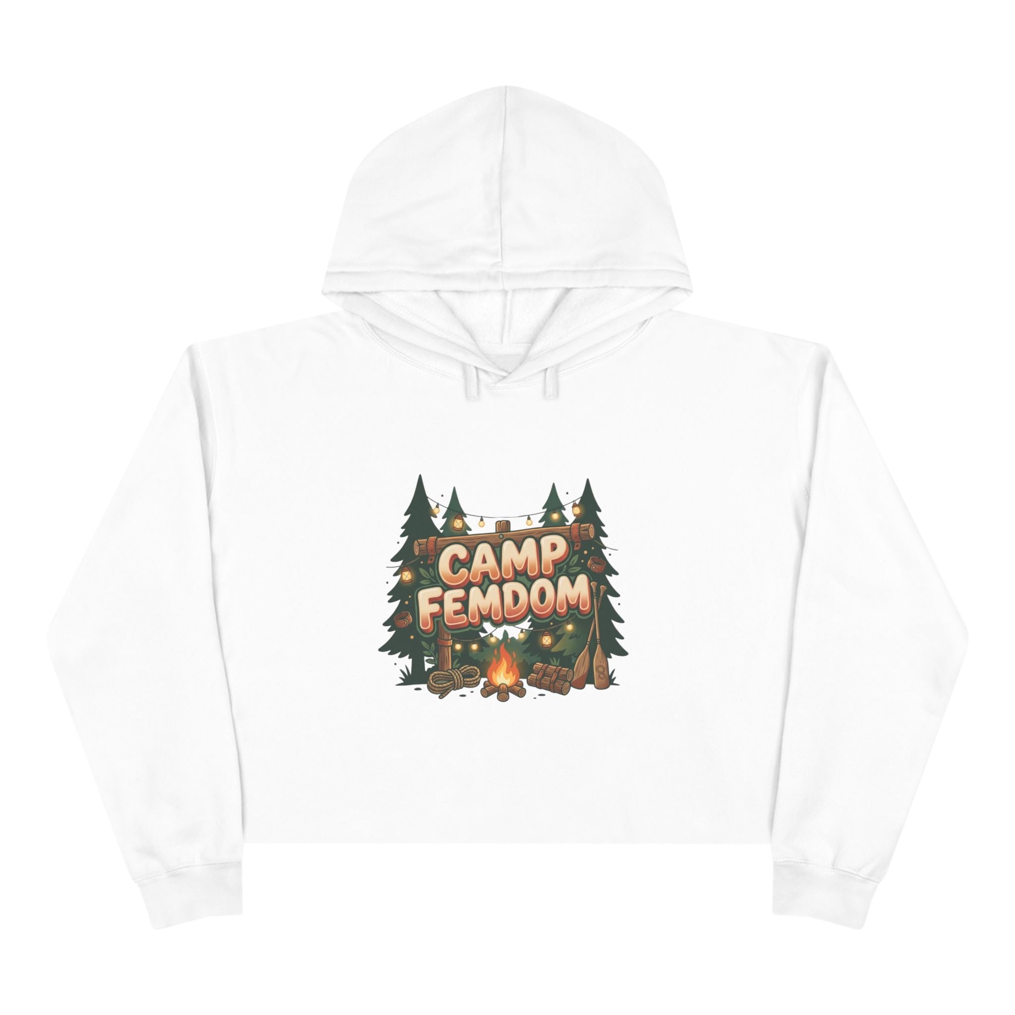 Camp Femdom Logo # 2 Crop Hoodie