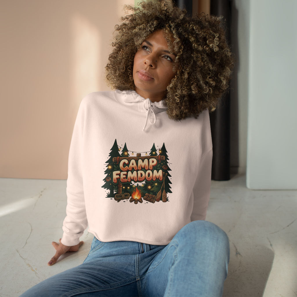 Camp Femdom Logo # 2 Crop Hoodie