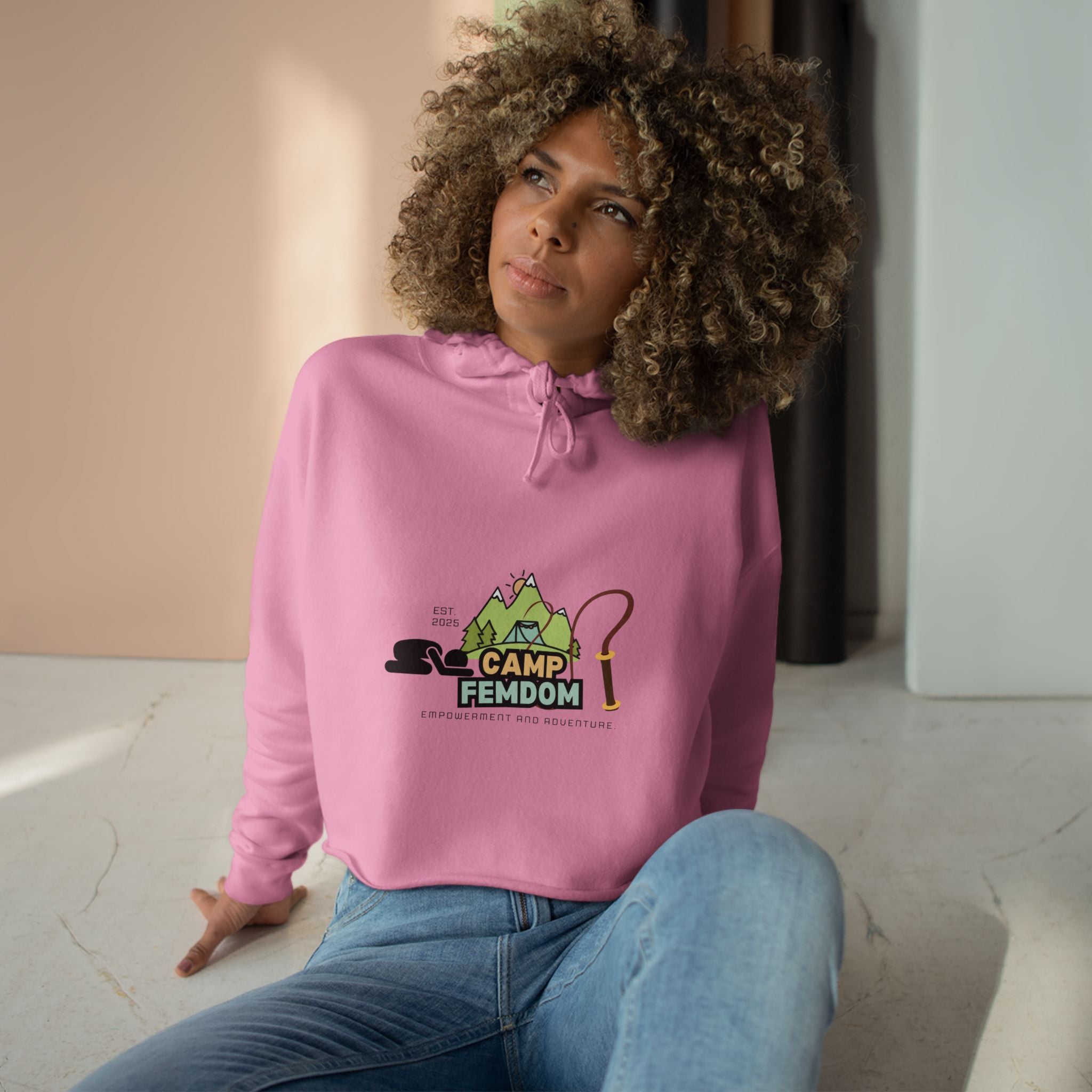 Camp Femdom Logo # 1 Crop Hoodie