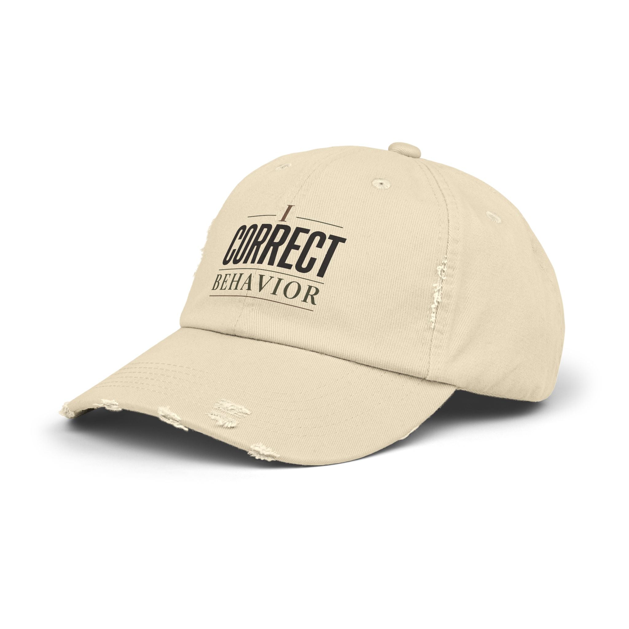 I Correct Behavior Distressed Cap