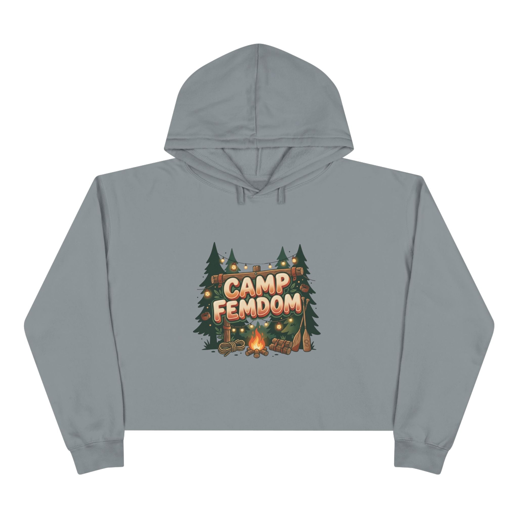 Camp Femdom Logo # 2 Crop Hoodie