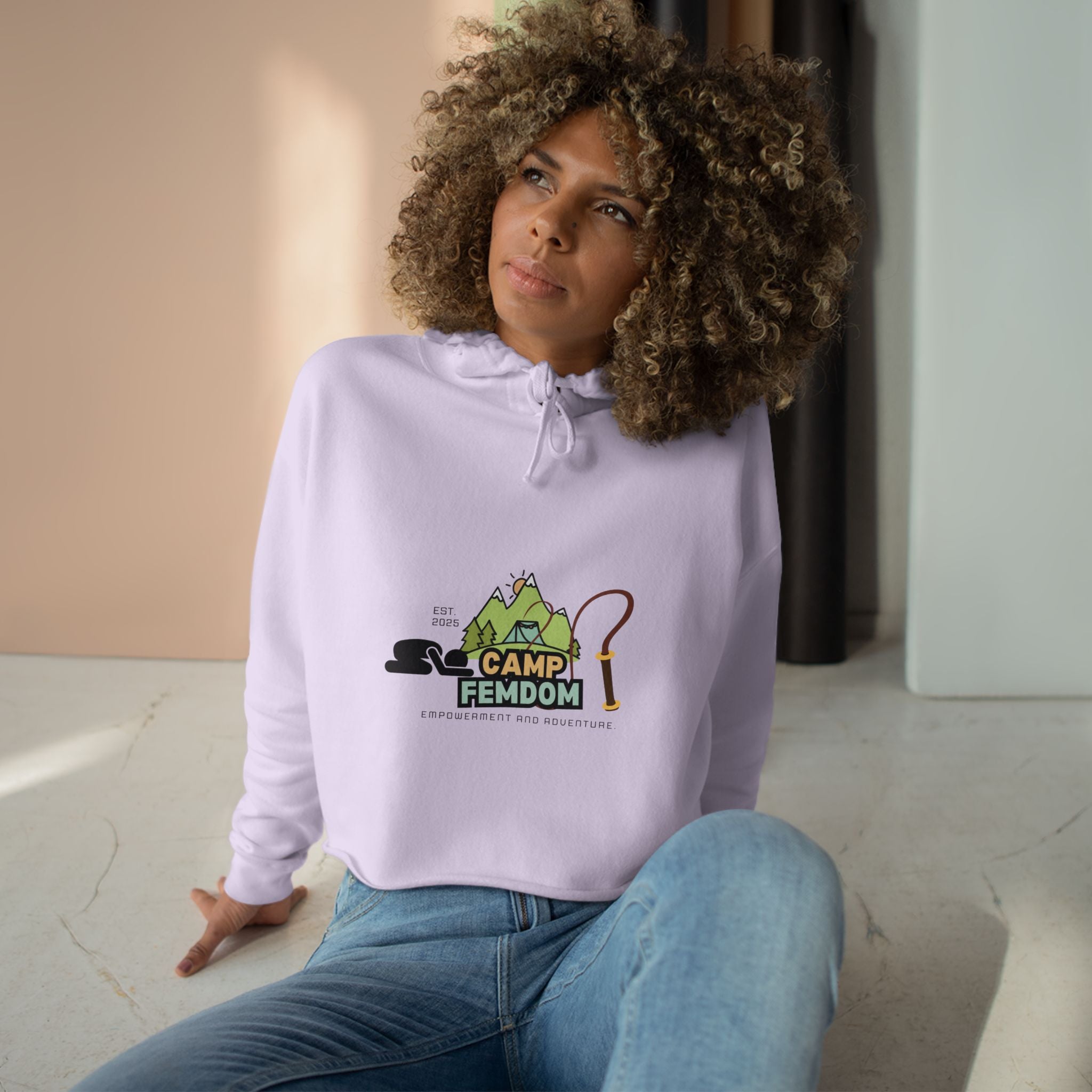 Camp Femdom Logo # 1 Crop Hoodie