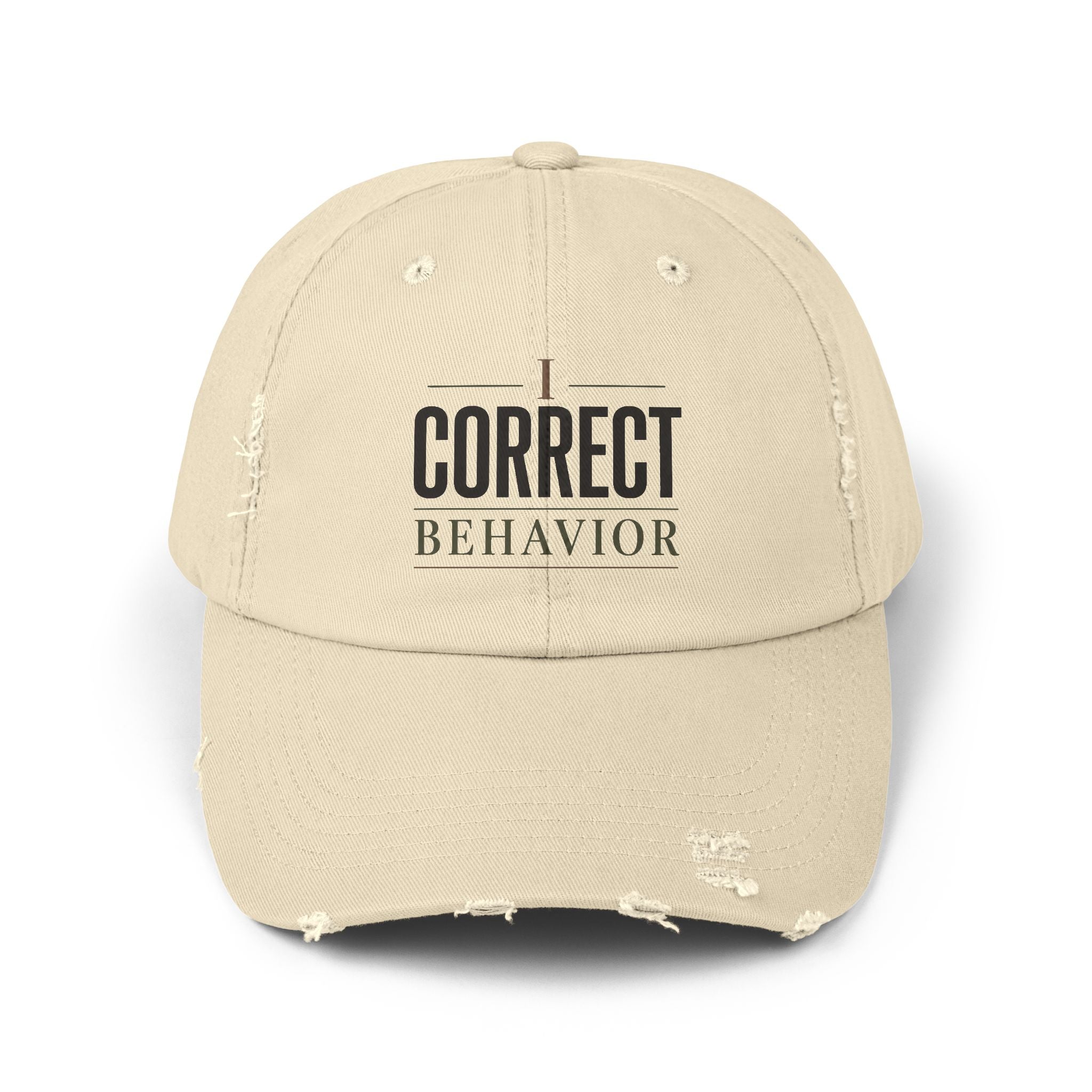I Correct Behavior Distressed Cap