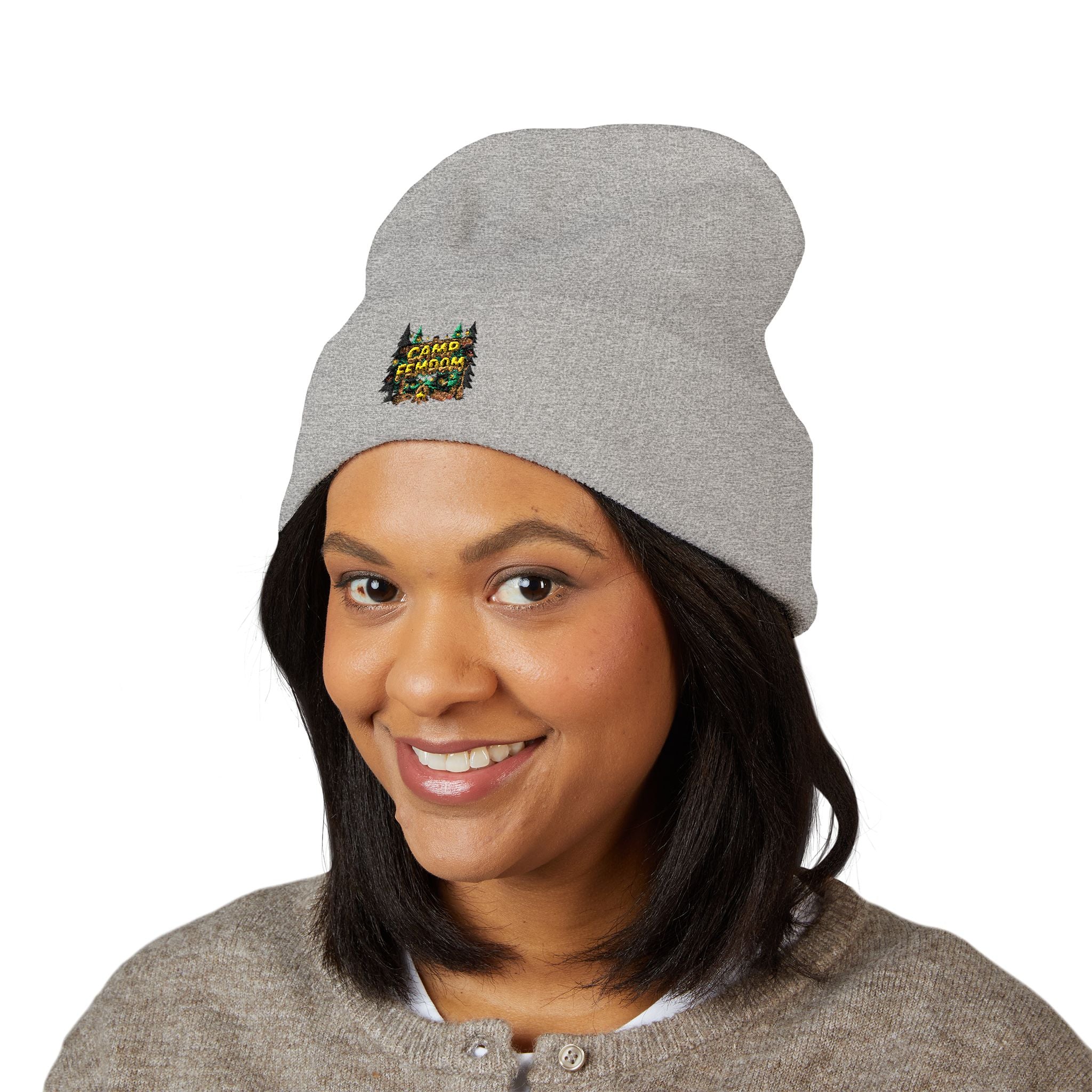 Embroidered 'Camp Femdom' Cuffed Beanie