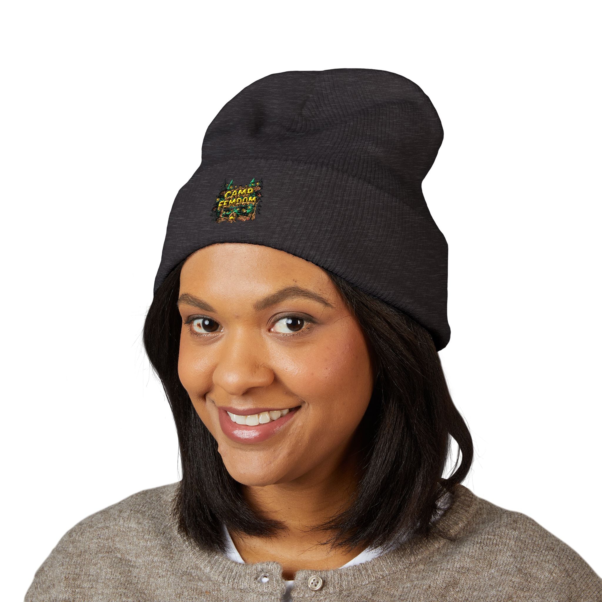 Embroidered 'Camp Femdom' Cuffed Beanie