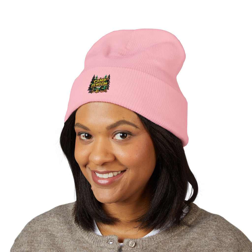 Embroidered 'Camp Femdom' Cuffed Beanie