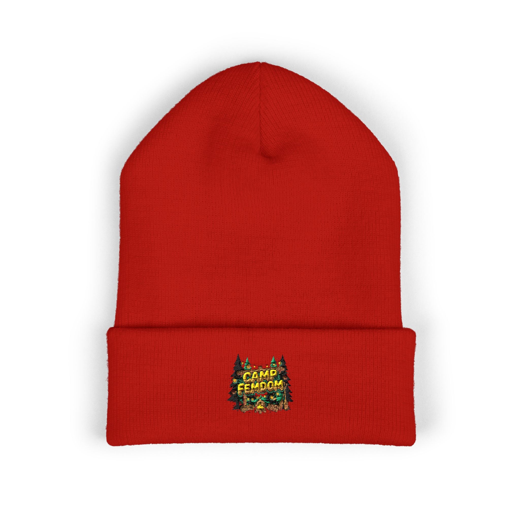 Embroidered 'Camp Femdom' Cuffed Beanie