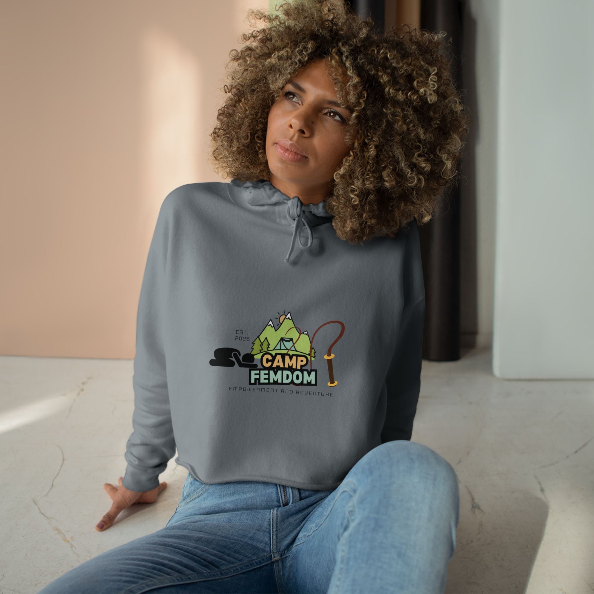 Camp Femdom Logo # 1 Crop Hoodie